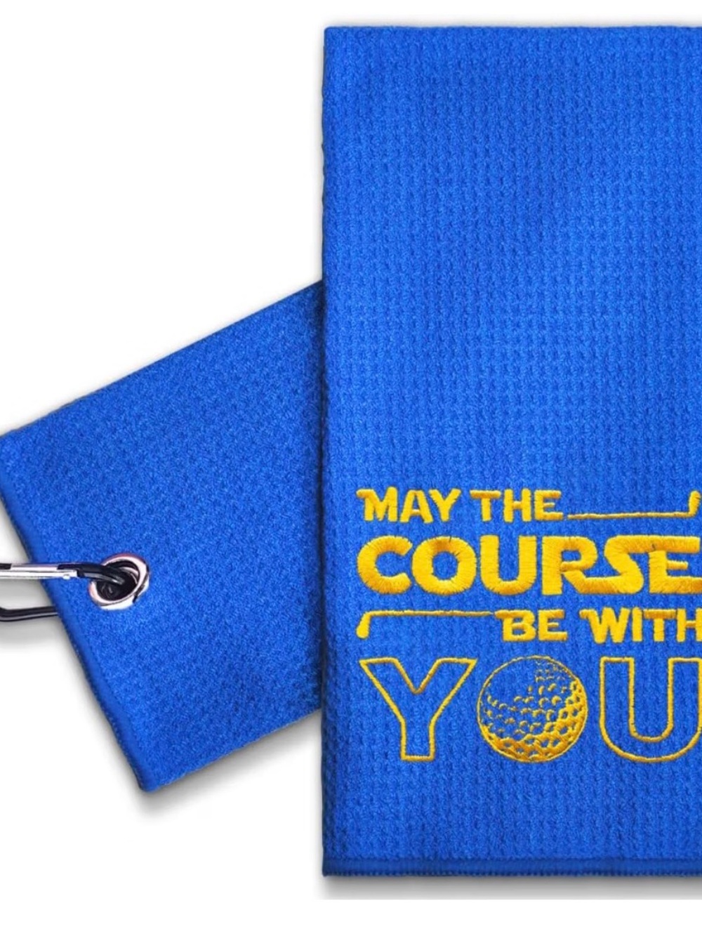 May The Course Be with You Embroidered Golf Towel with Clip